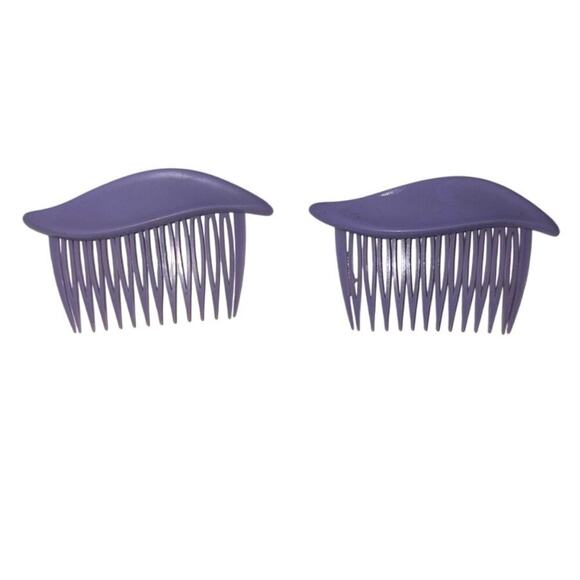 Vintage 1980s Side Tuck Plastic Hair Comb Lot of 2 - Picture 1 of 3